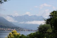De Alpen op de achtergrond