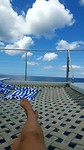 Hangen op de catamaran