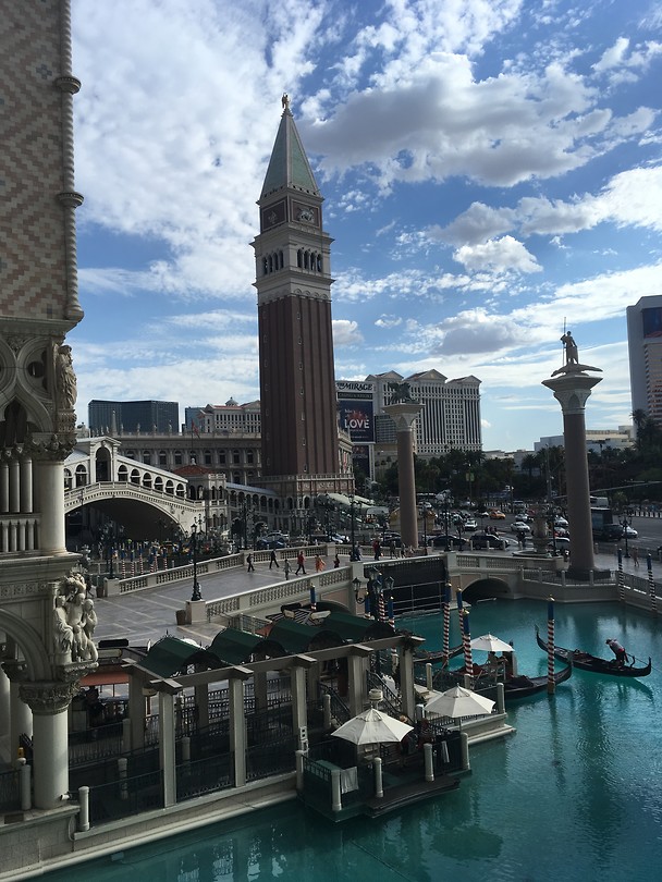 Uitzicht vanuit het Venetian hotel