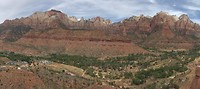 panorama op de top van de Watchman trail