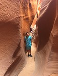 Milan bij begin van Lower Antelope Canyon