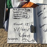 Even het logboek invullen (en de sleutelhanger achterlaten)