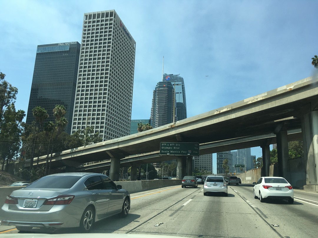 Downtown vanuit de auto