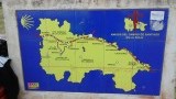 Route voor lopers gesponsord door een taxibedrijf