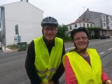 KOPPEL uit Volkel ( generatie fietsenmakers ) op weg. Sontiago -Volkel. .zwaar...