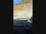 Een verschrikkelijk eng weggetje door de bergen in Spanje