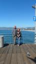 Mike en Sam op pier