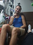 In de nacht trein, even op mijn mooist
