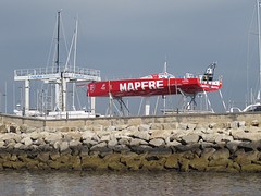 Staat op het havenhoofd van Sanxexo