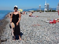 Het strand van Batumi.