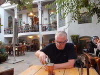 Heerlijk zo’n verfrissing bij 38o.
