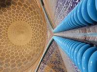 Detail van de moskee.