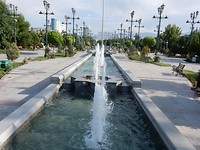 “Prachtig” park, ook hier geen mens te zien.