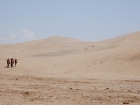 Zandduinen in Dunhuang.