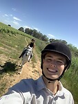 Selfie op het paard met Jill