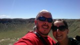 Bij de meteor crater
