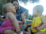 Zoë, Sophie en Anna having fun!