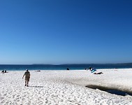 witte strand in Huskinsson