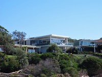 de huizen aan het strand