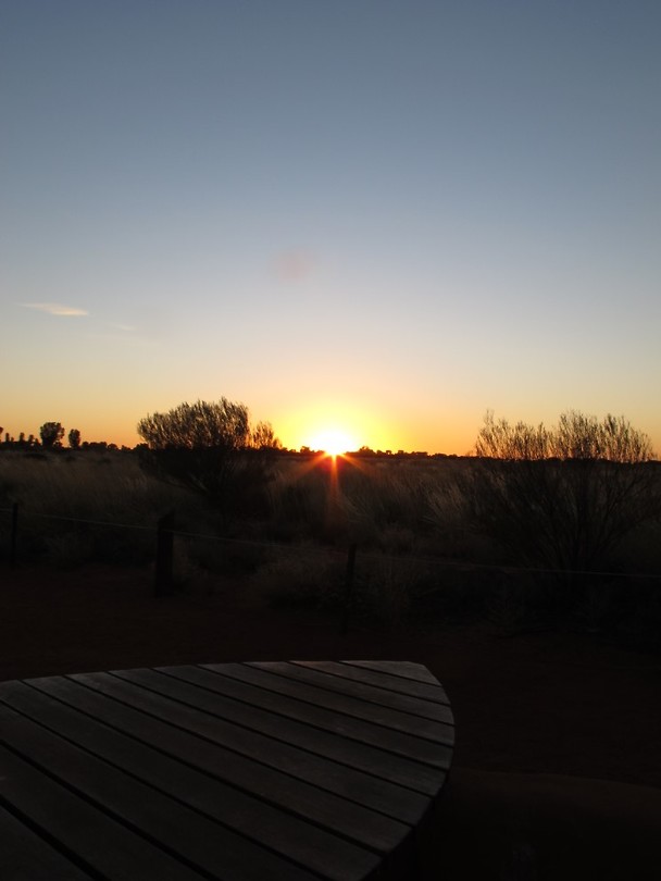 zonsondergang in Uluru