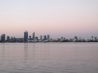en de skyline van Perth