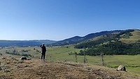 360 view hoog in de bergen in Yellowstone NP