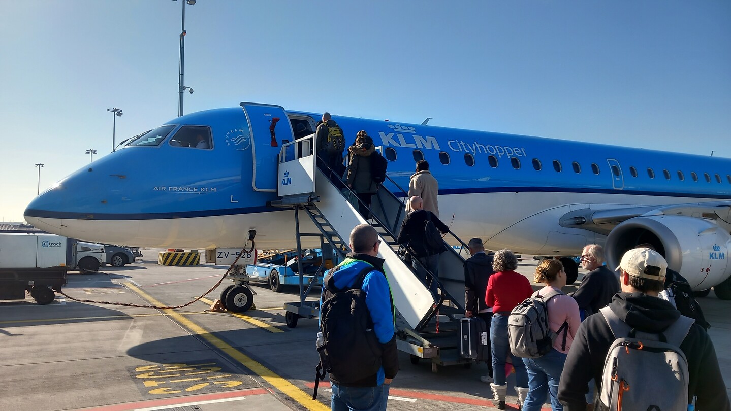 Instappen op Schiphol