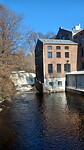 De Hogeschool van de Kunsten en de rivier Akerselva.