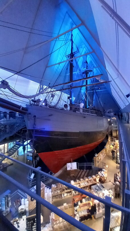 De 'Fram' in het museum.