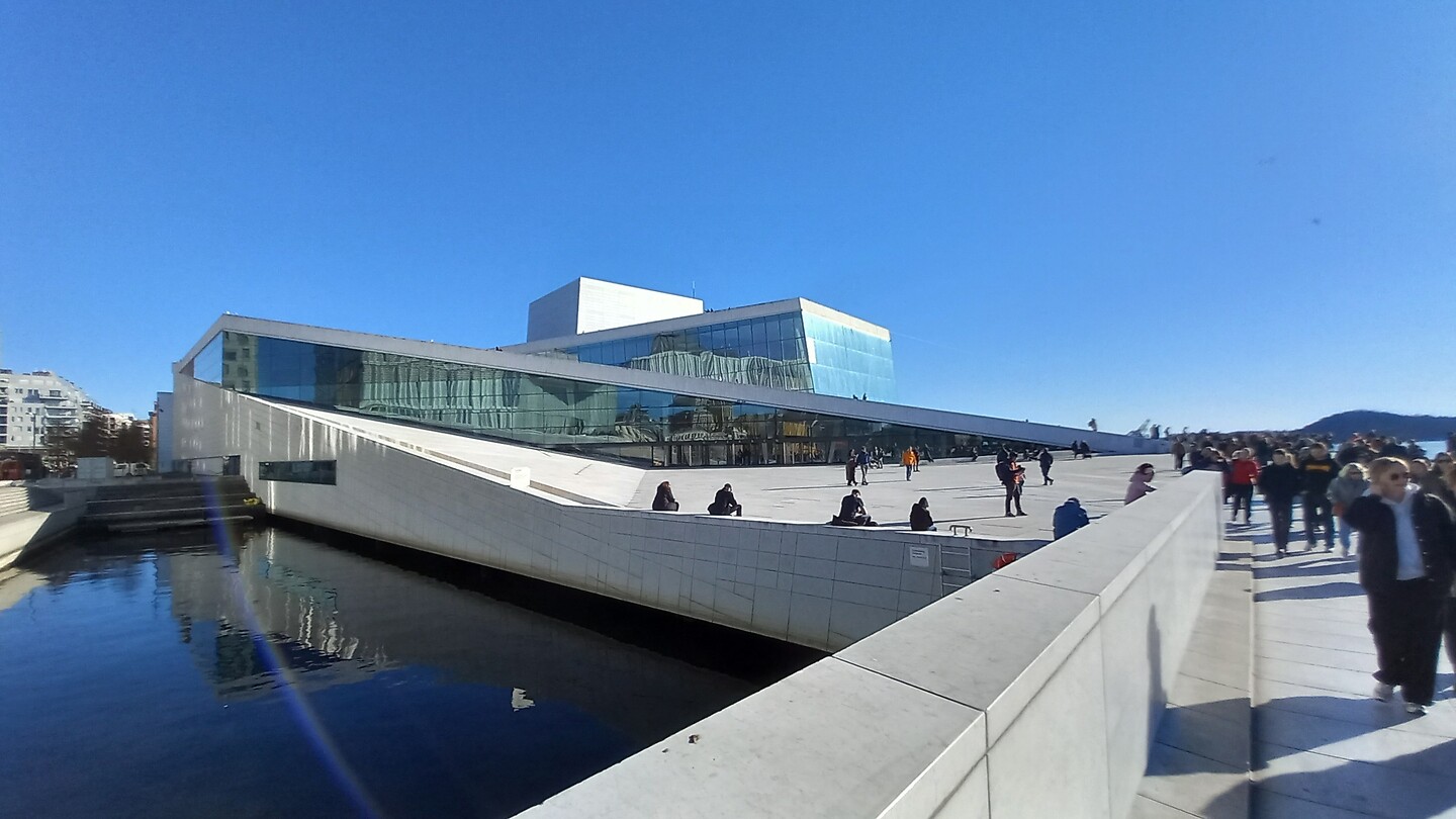 Het operagebouw in Oslo.