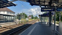 Wachten op het station in Rendsburg