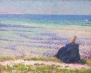 Aan de rand van de hoge oever, 1893, olieverf op doek