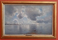 Fjordenlandschap bij Gravenstein, 1897, olieverf op karton