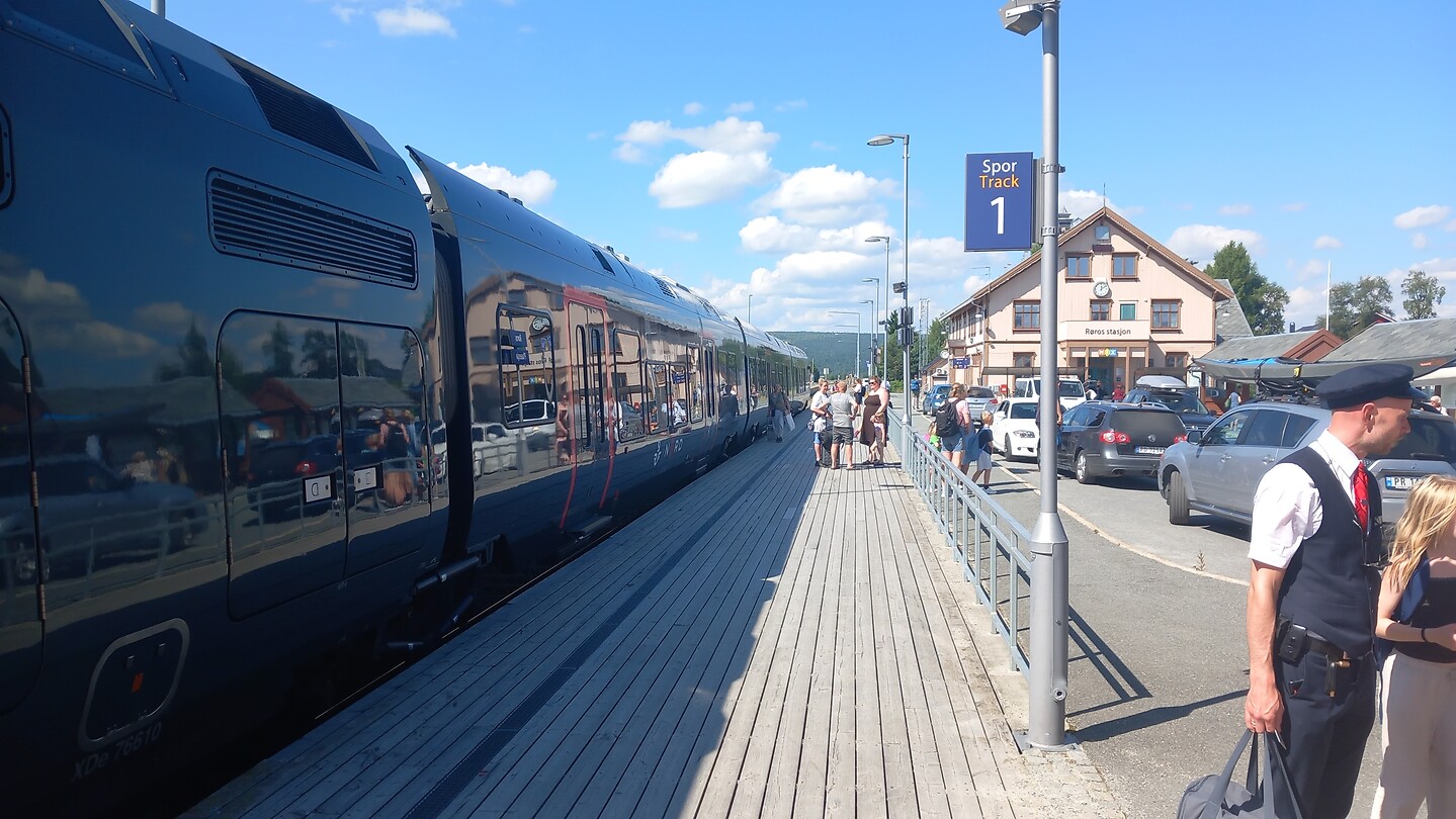 Aankomst station Røros