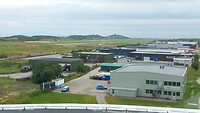Uitzicht op de luchthaven van Bodø