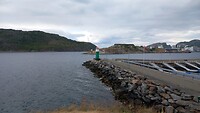 Haveningang met geleidelichten