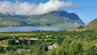 Uitzicht bij Bostad, Lofoten