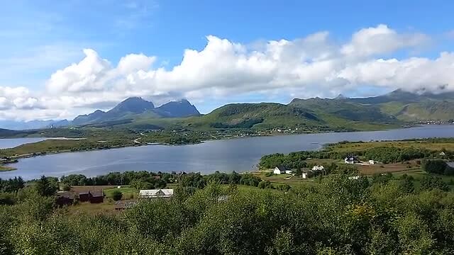 Uitzicht bij Bostad, Lofoten