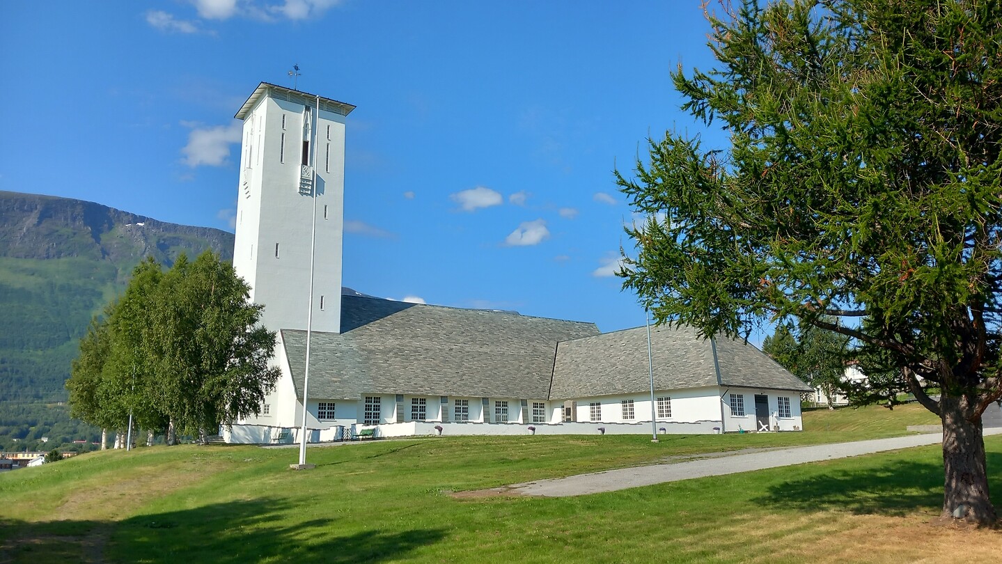 De kerk van Bjerkvik