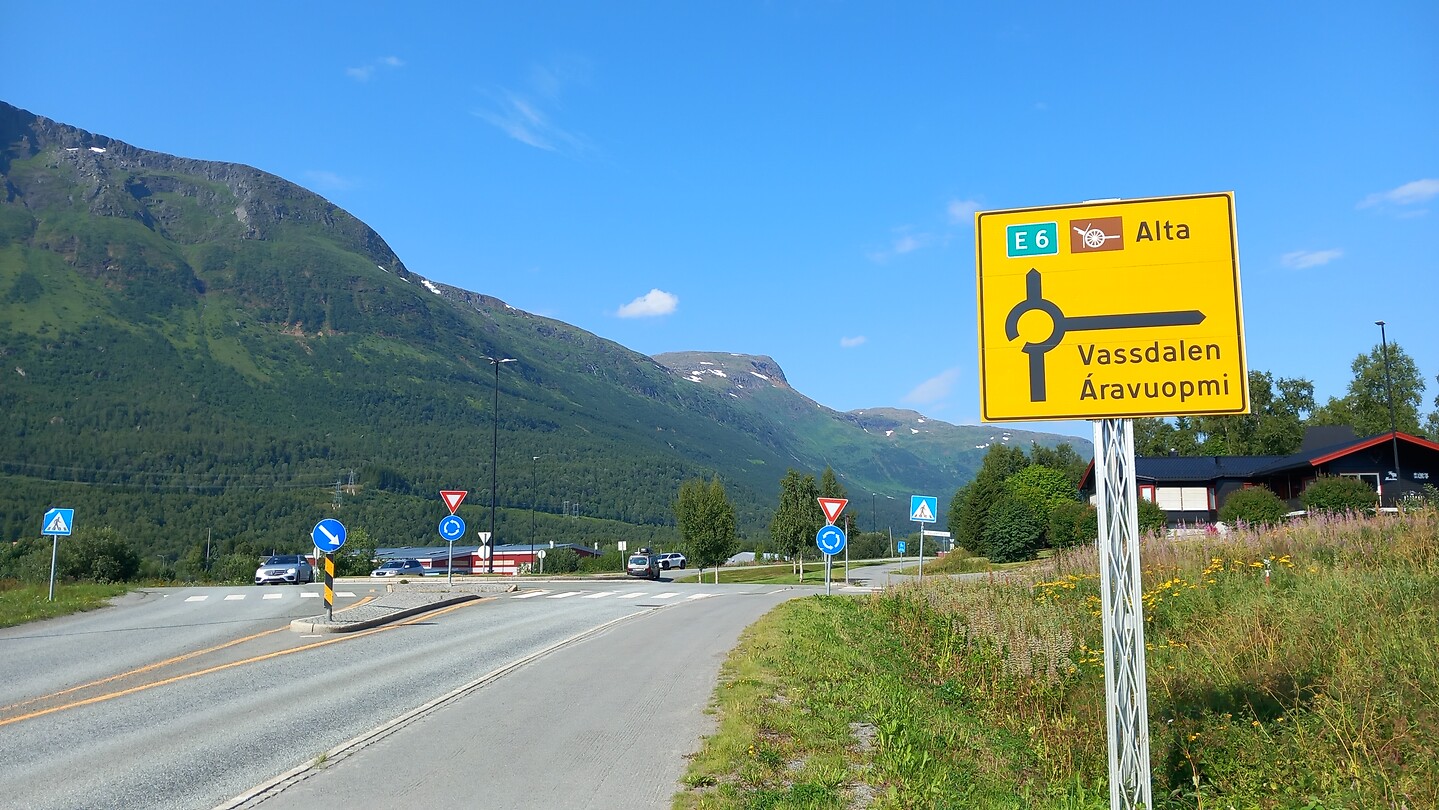 De E6 richting Tromsø