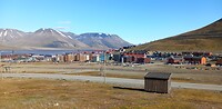Uitzicht op Longyearbyen