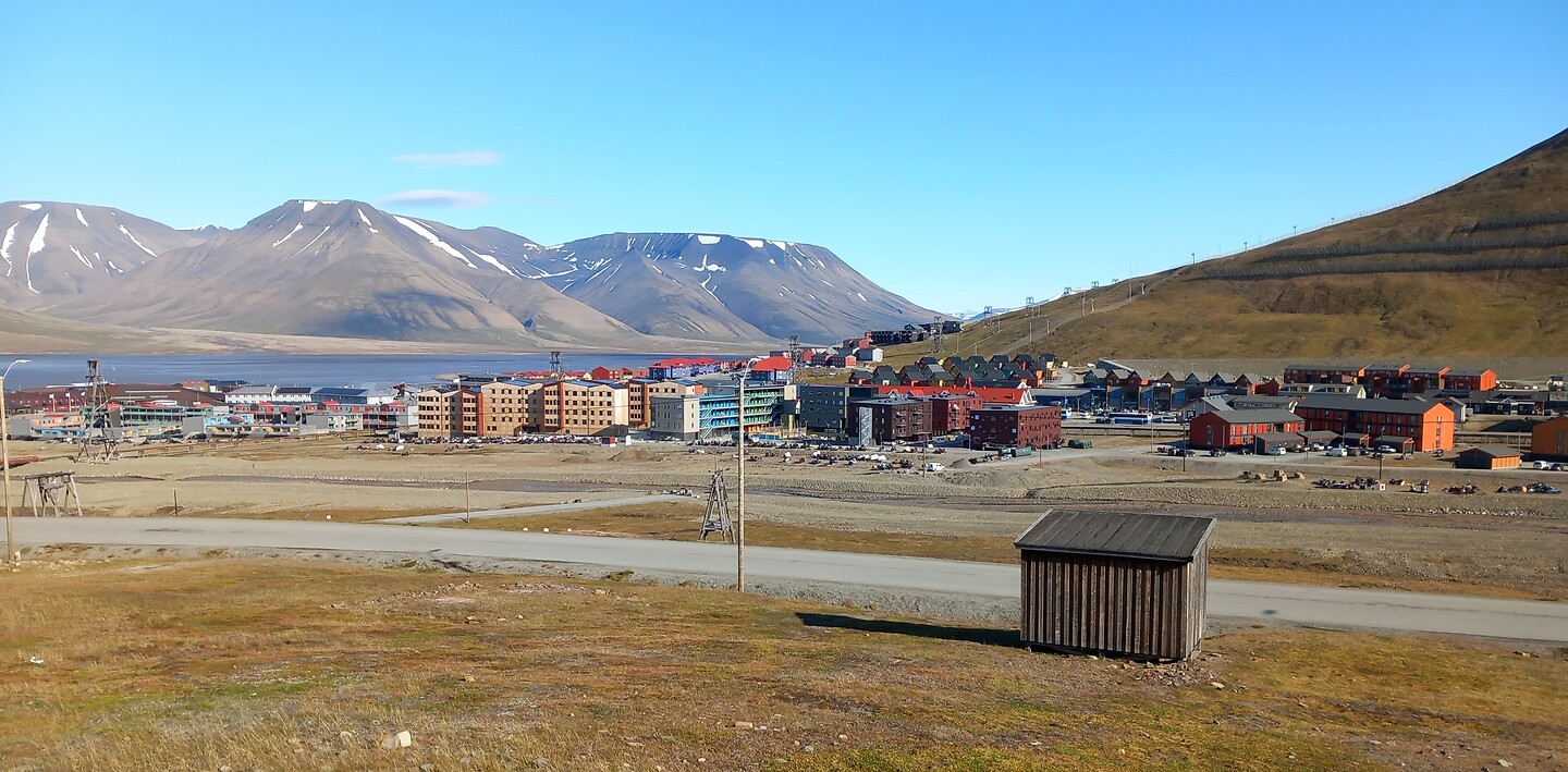 Uitzicht op Longyearbyen