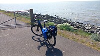 Mijn fiets op de waddendijk