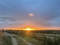 Zonsondergang in de Ebrodelta
