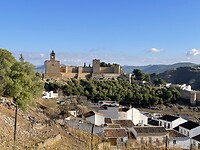 Ons uitzicht op kasteel in Antequera