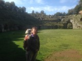 Bij het oude Amfitheatro  in Sutri. Bestond uit 9000 plaatsen.
