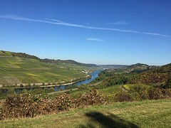 Onder de mooie herfstkleuren loop de Mosel
