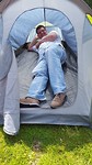 De tent even uitproberen