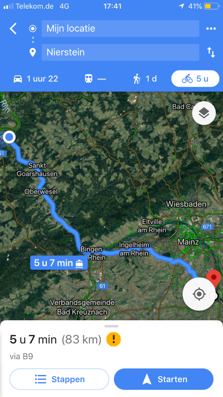 De route voor morgen