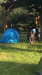 Tentje opgezet op bij camping